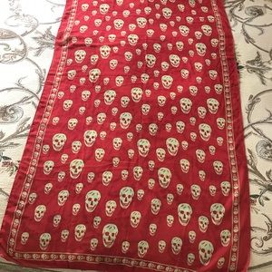 Scarf / Wrap with Skull Print